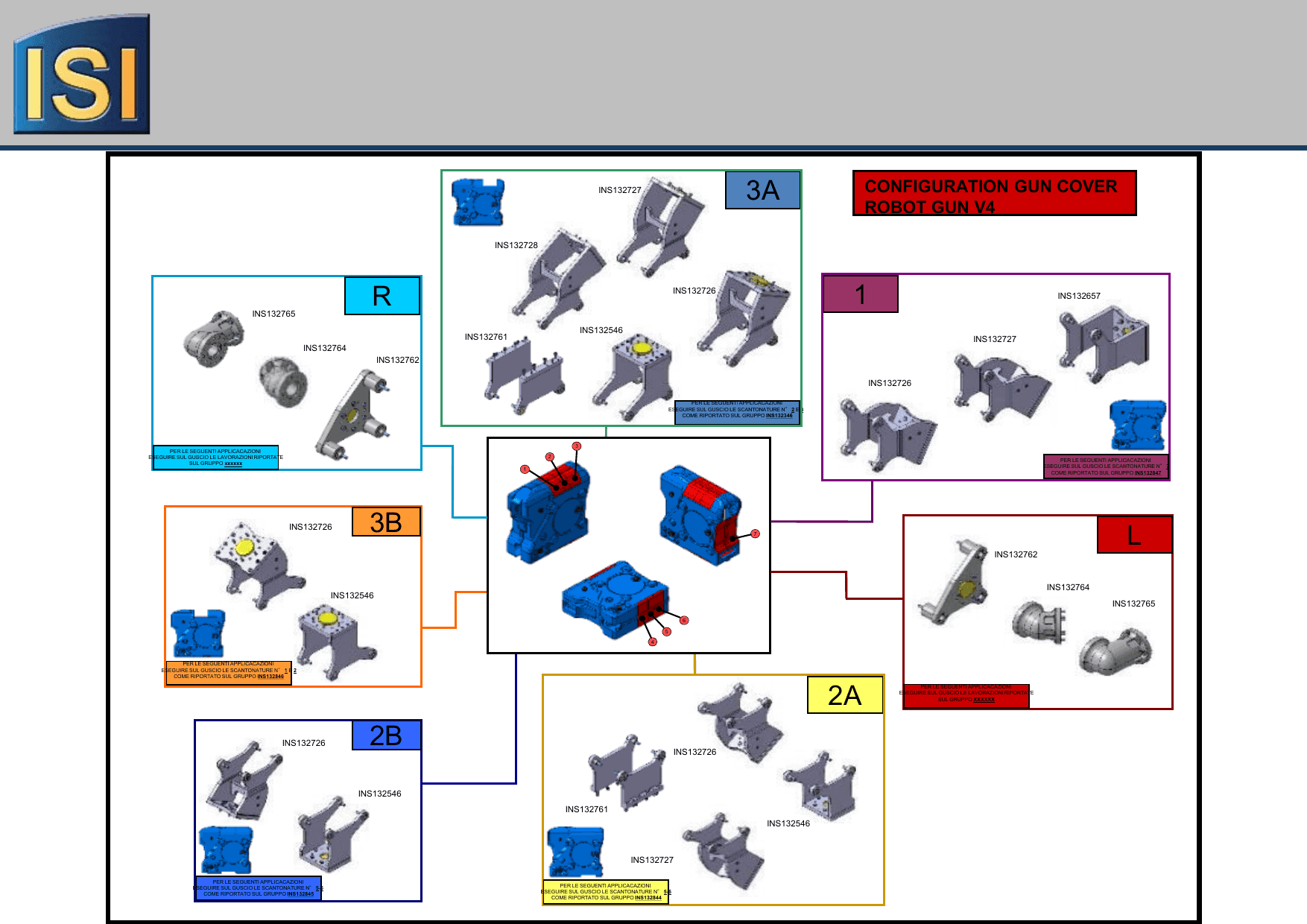 V4 Series Robot Welding Gun Configuration diagram — all bracket/arm combinations image