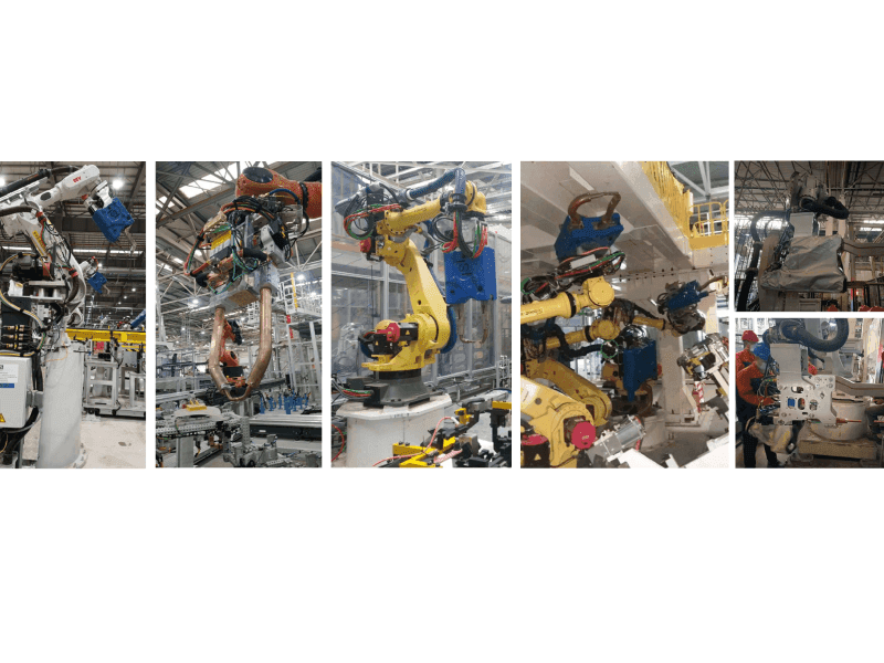 Real factory: robots on BIW line
